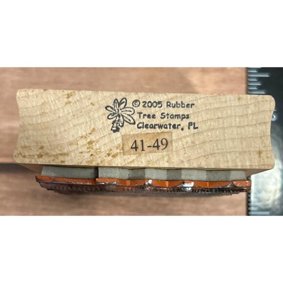 2005 Rubber Tree Stamps Spider Web Wood mounted Rubber Stamp #41-49 - Picture 3 of 6